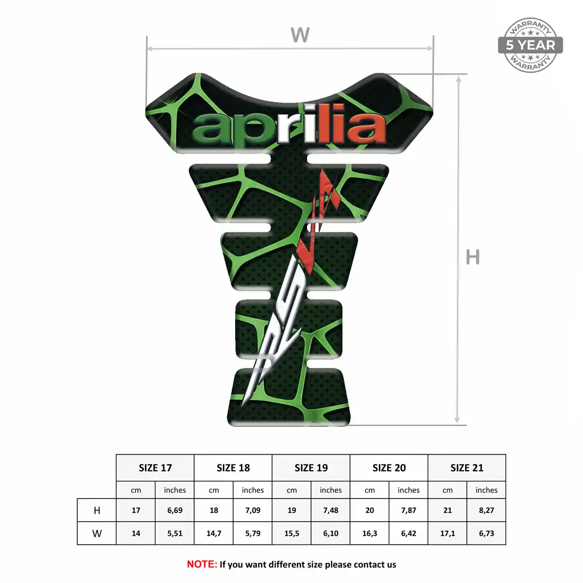 Aprilia Tank Knee Pad Deluxe Edition