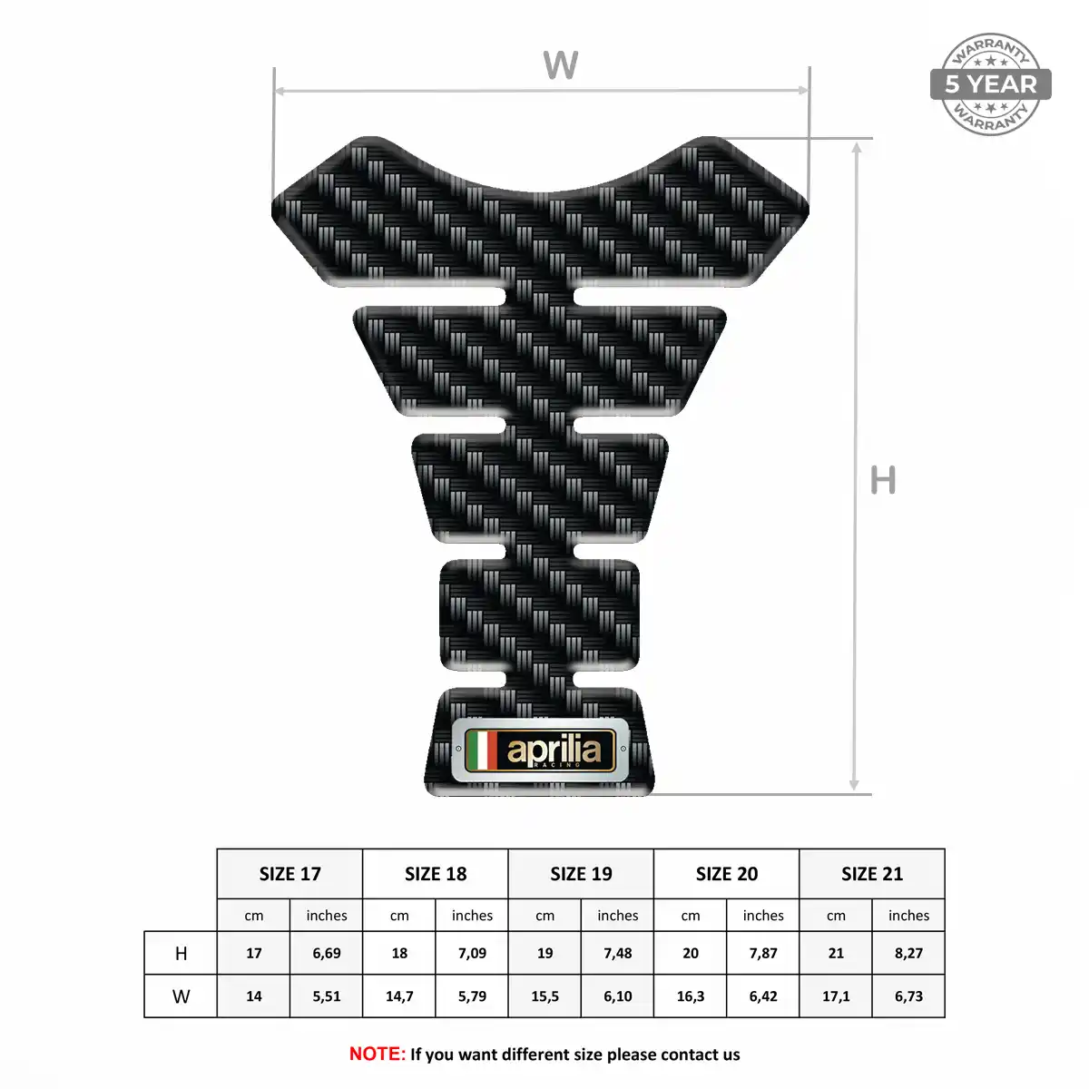 Aprilia Tank Knee Pad Noble Edition