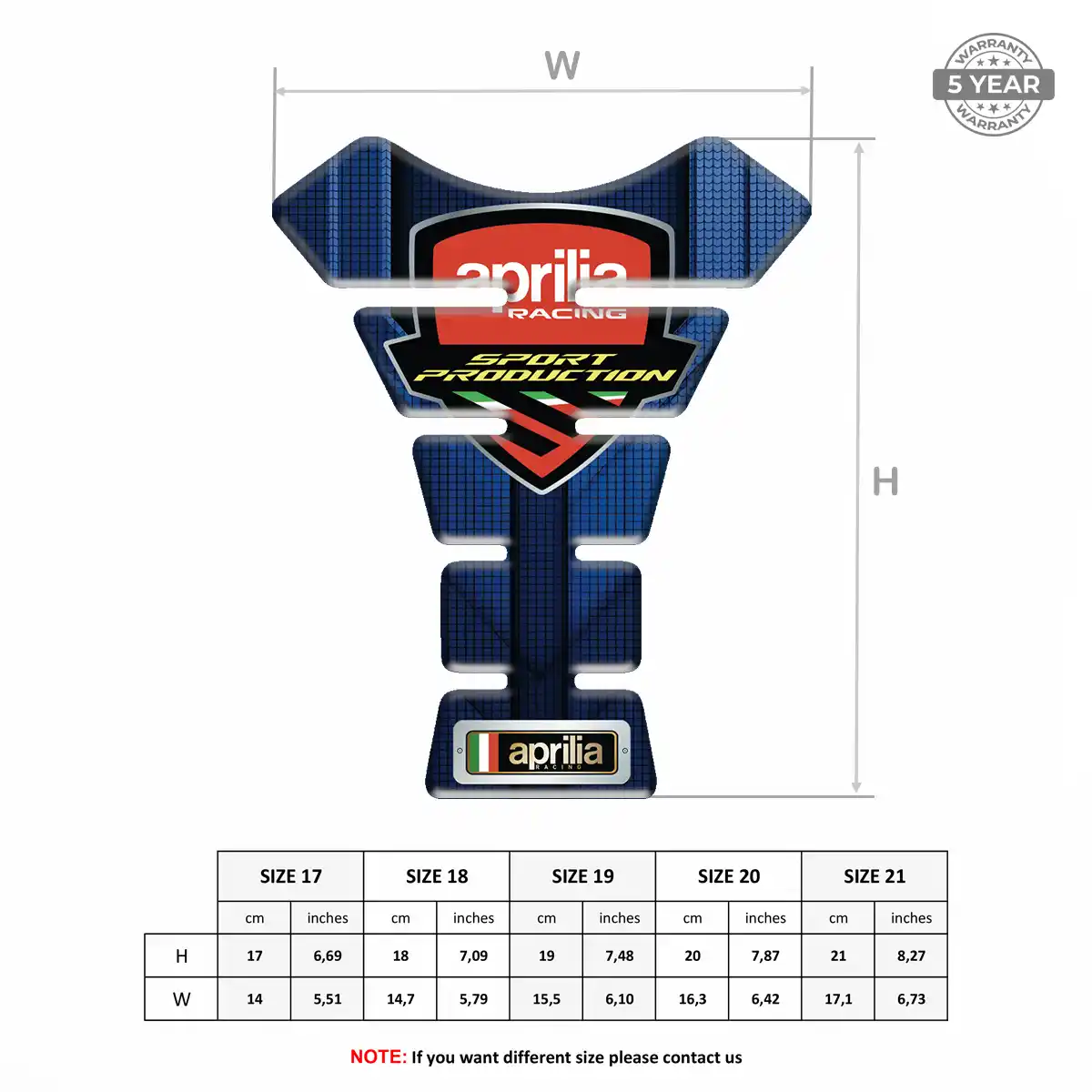 Aprilia Tank Knee Pad Refined Design