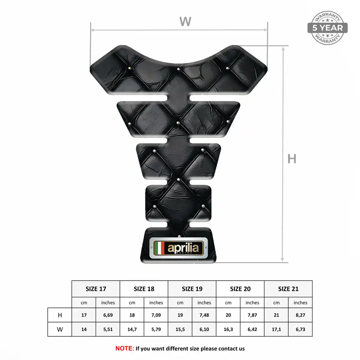 Aprilia Tank Knee Pad Signature Grade