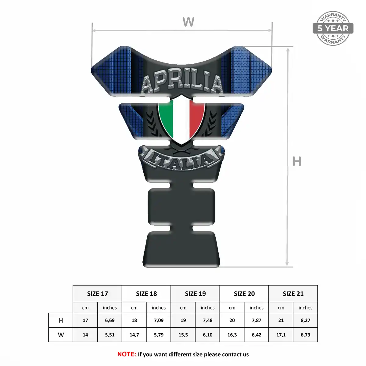 Aprilia Tank Pad Fuse Motorbike Deluxe Edition