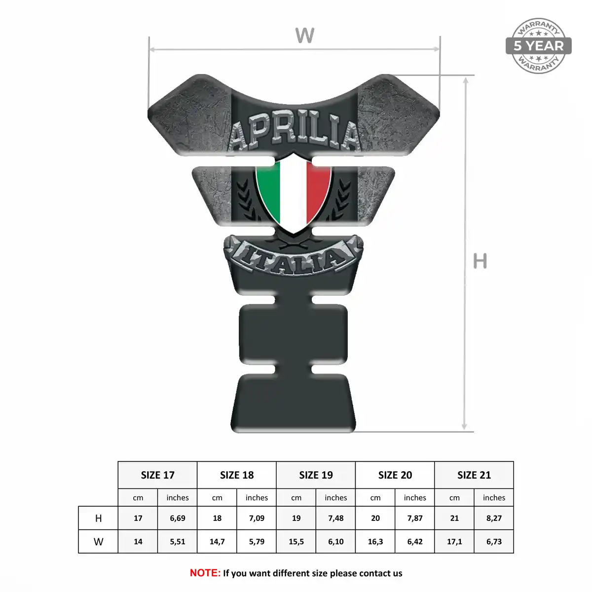 Aprilia Tank Pad Fuse Motorbike Signature Grade