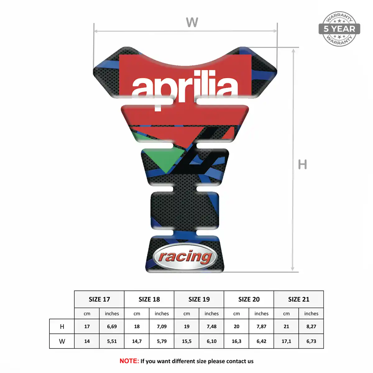 Aprilia Tank Pad Fuse Prestige Line