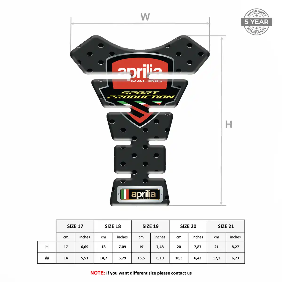 Aprilia Tank Pad Fuse Prime Quality