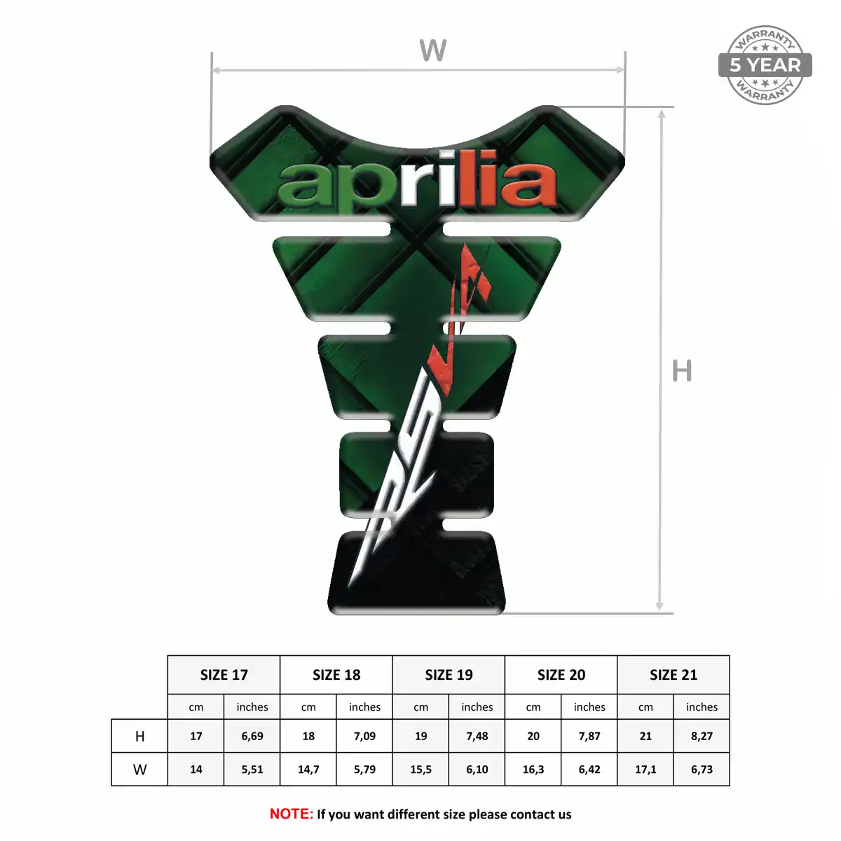 Aprilia Tank Pad Fuse Resin Elite