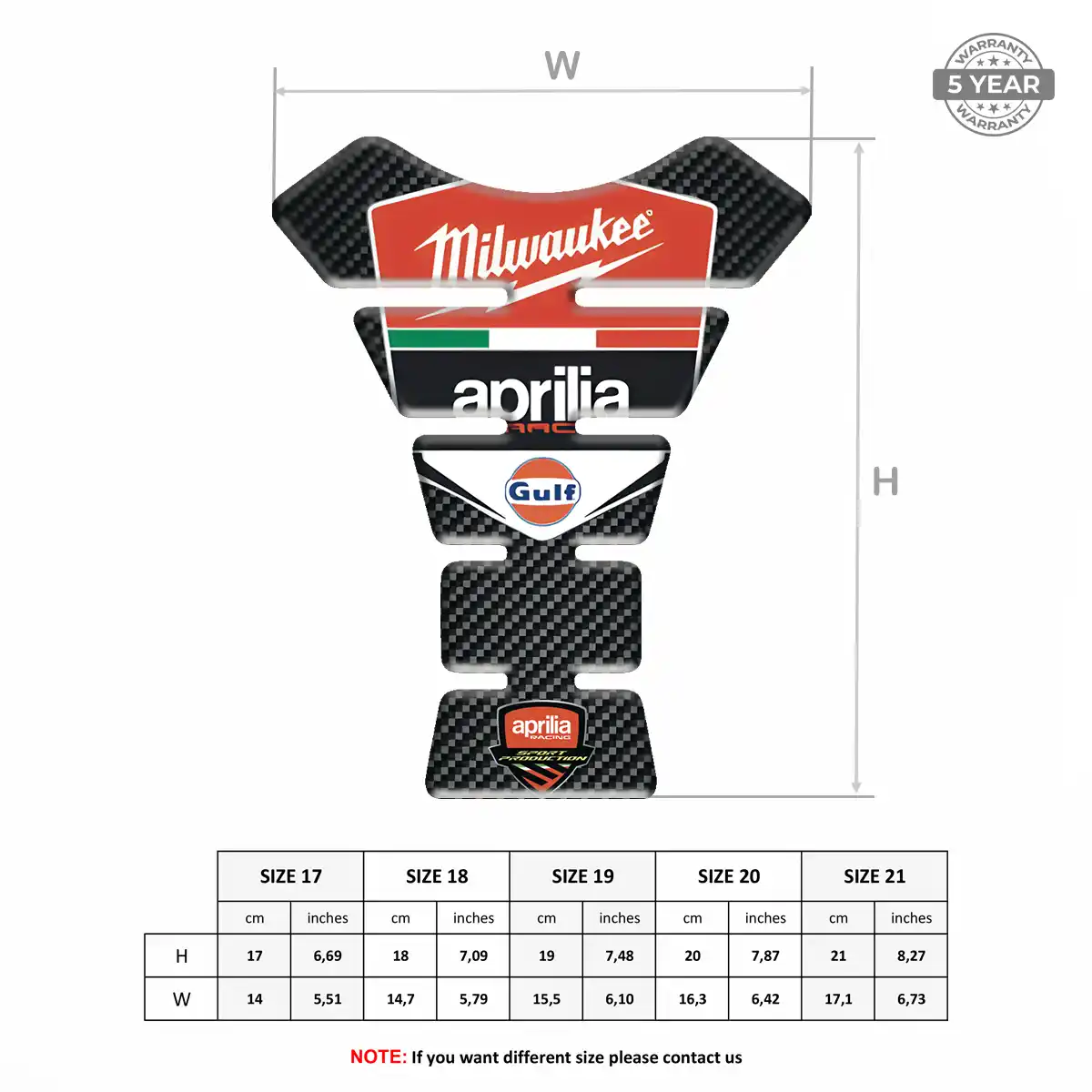 Aprilia Tank Pad Fuse Signature Grade