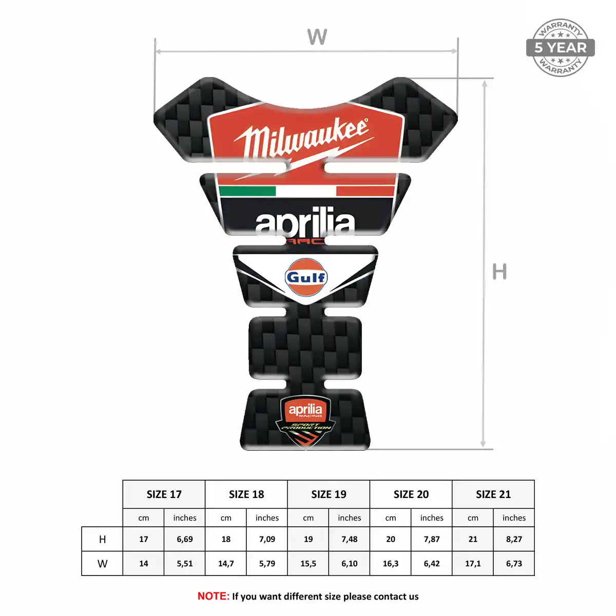 Aprilia Tank Pad Fuse Sleek Style
