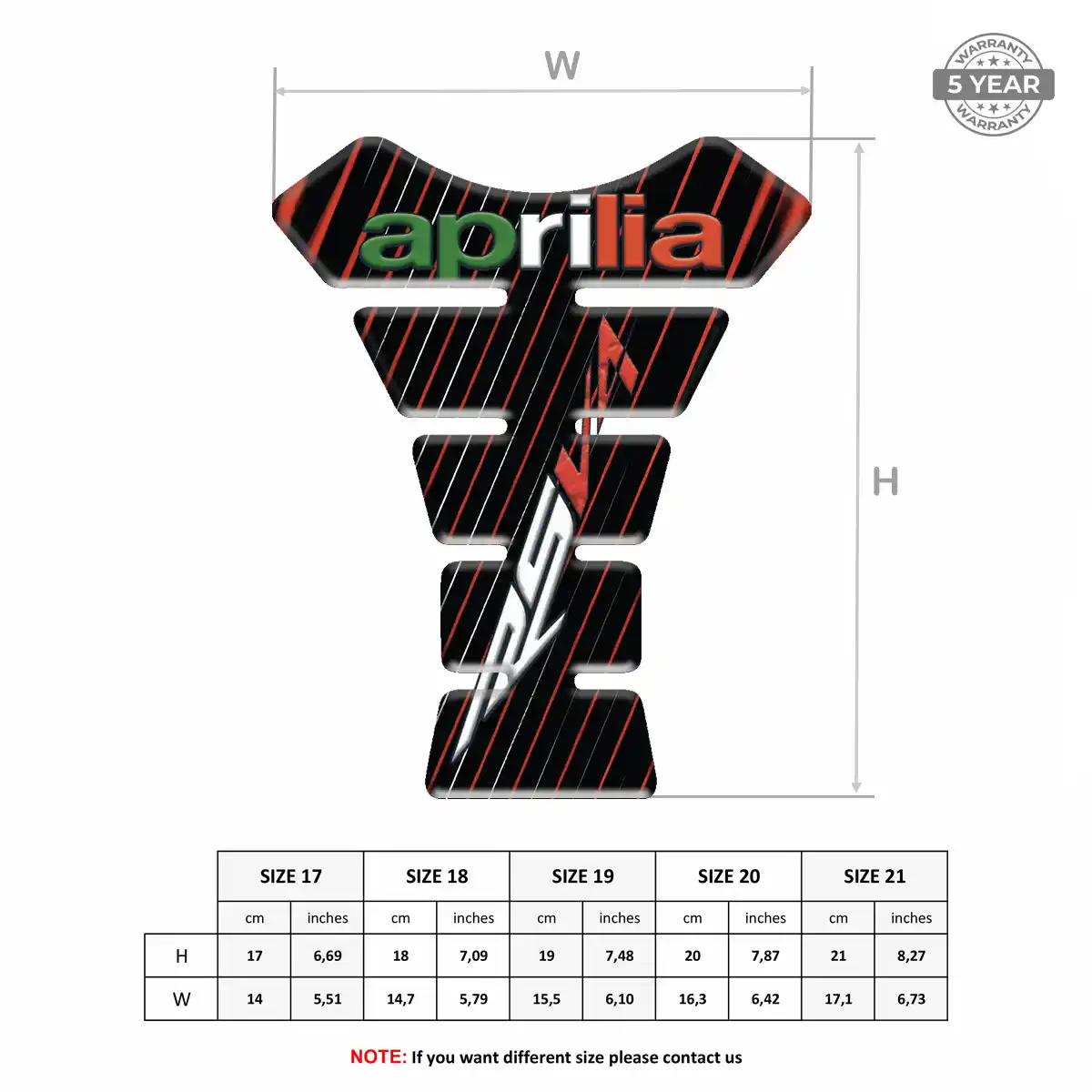 Aprilia Tank Pad Guard Deluxe Edition