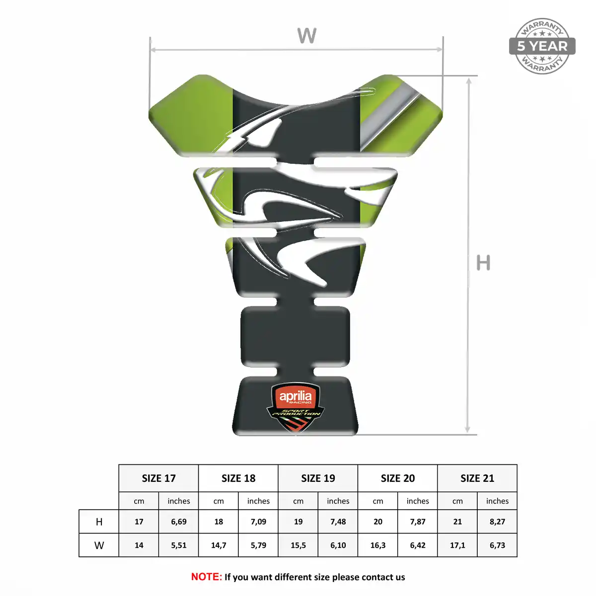 Aprilia Tank Pad Guard Motorbike Exclusive Series