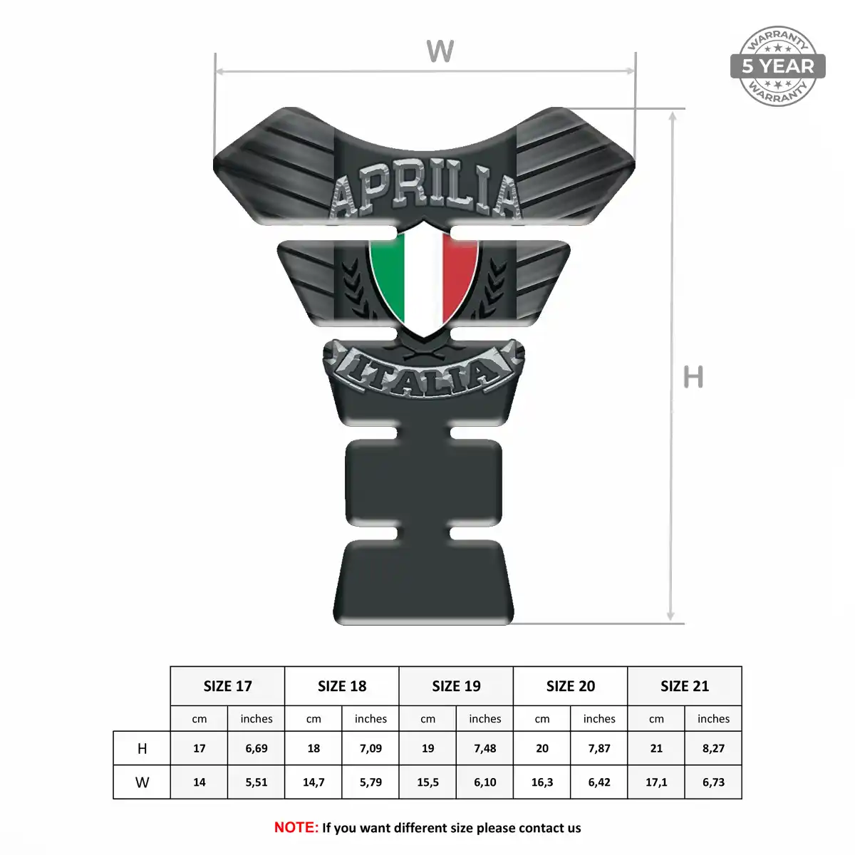 Aprilia Tank Pad Guard Motorcycle Deluxe Edition