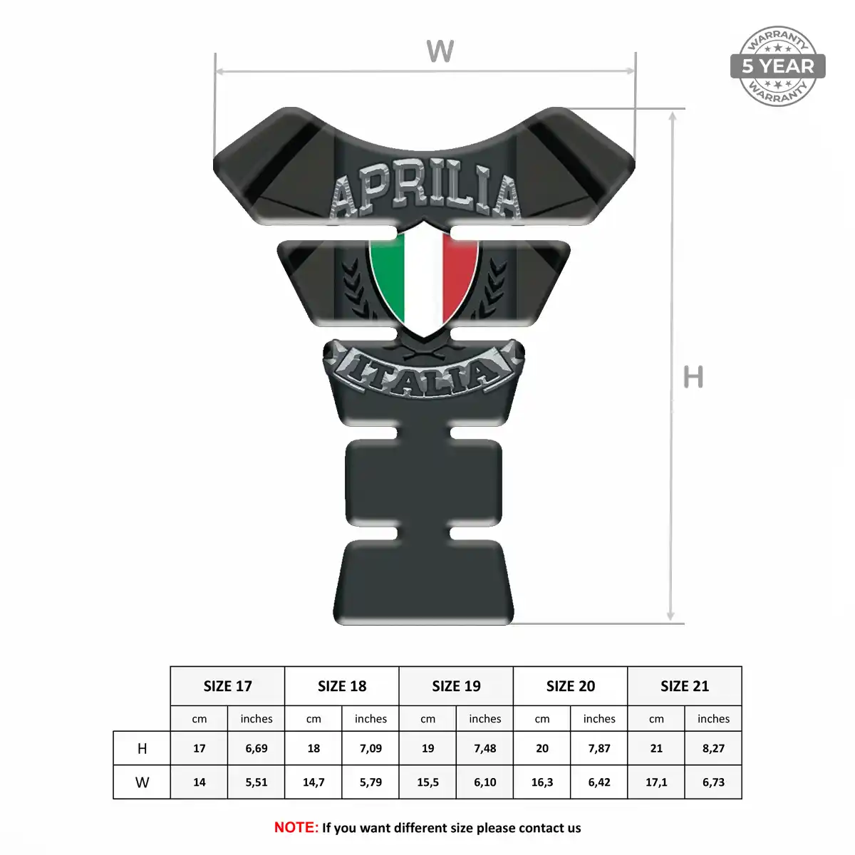 Aprilia Tank Pad Guard Motorcycle Elite Edition