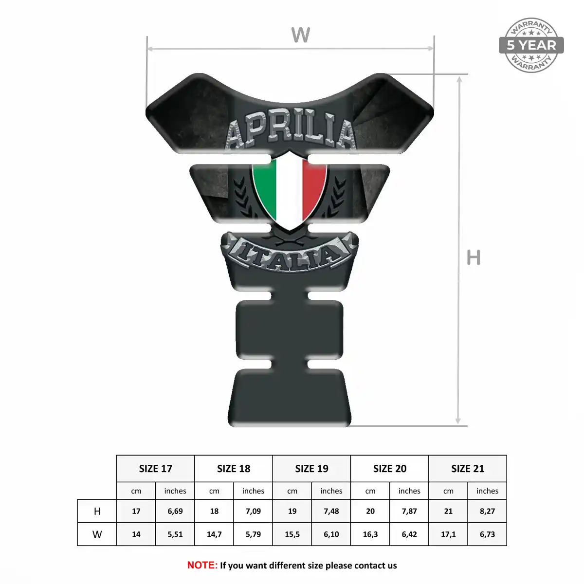 Aprilia Tank Pad Guard Motorcycle Refined Design