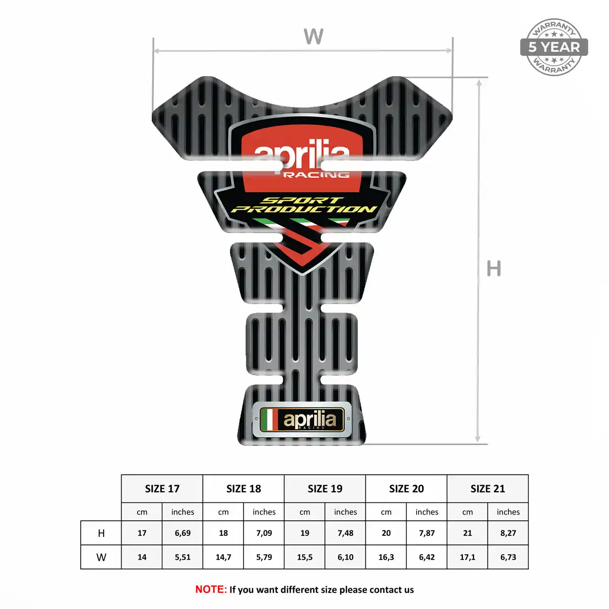 Aprilia Tank Pad Guard Noble Edition