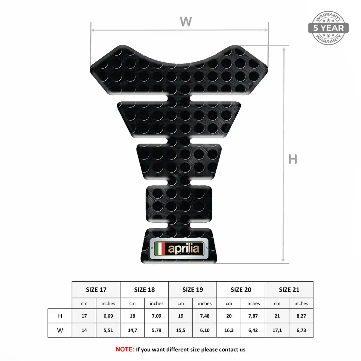 Aprilia Tank Pad Guard Opulent Line