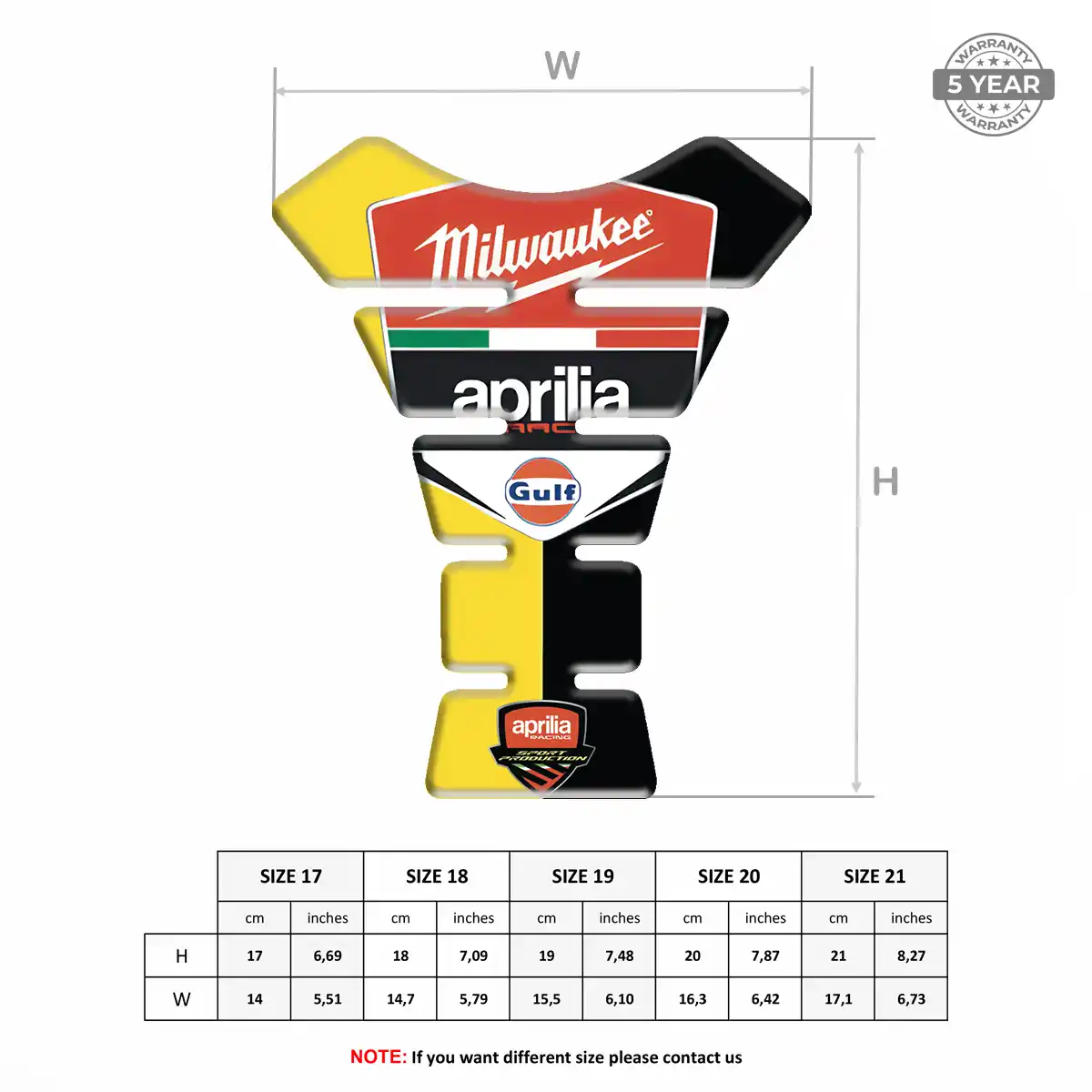 Aprilia Tank Pad Guard Refined Design