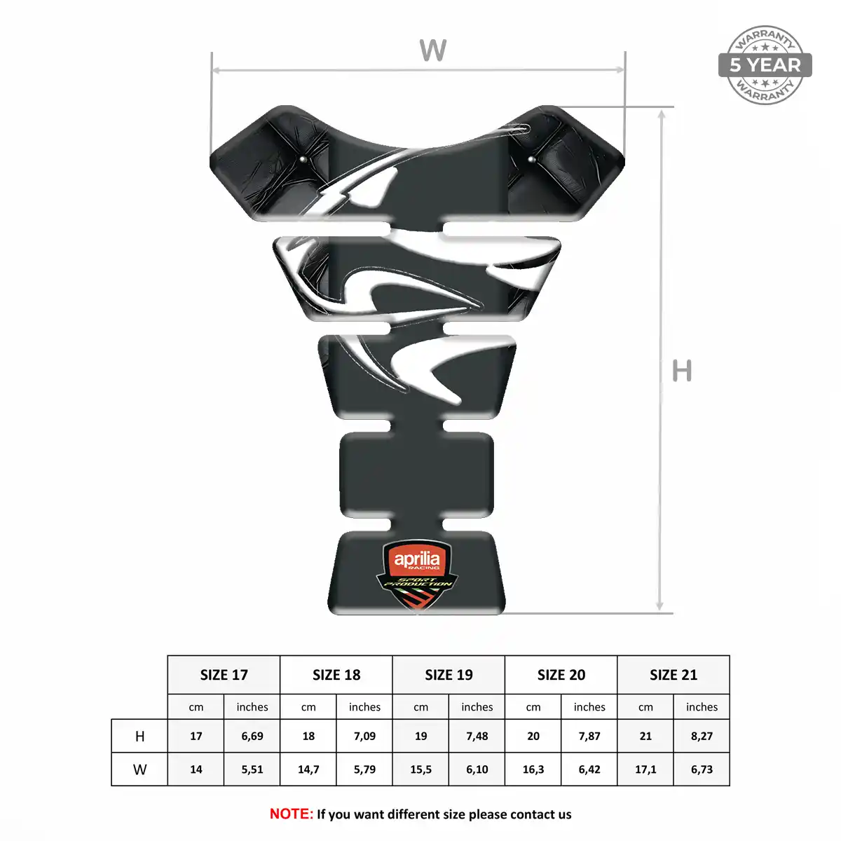Aprilia Tank Pad Guard Signature Grade