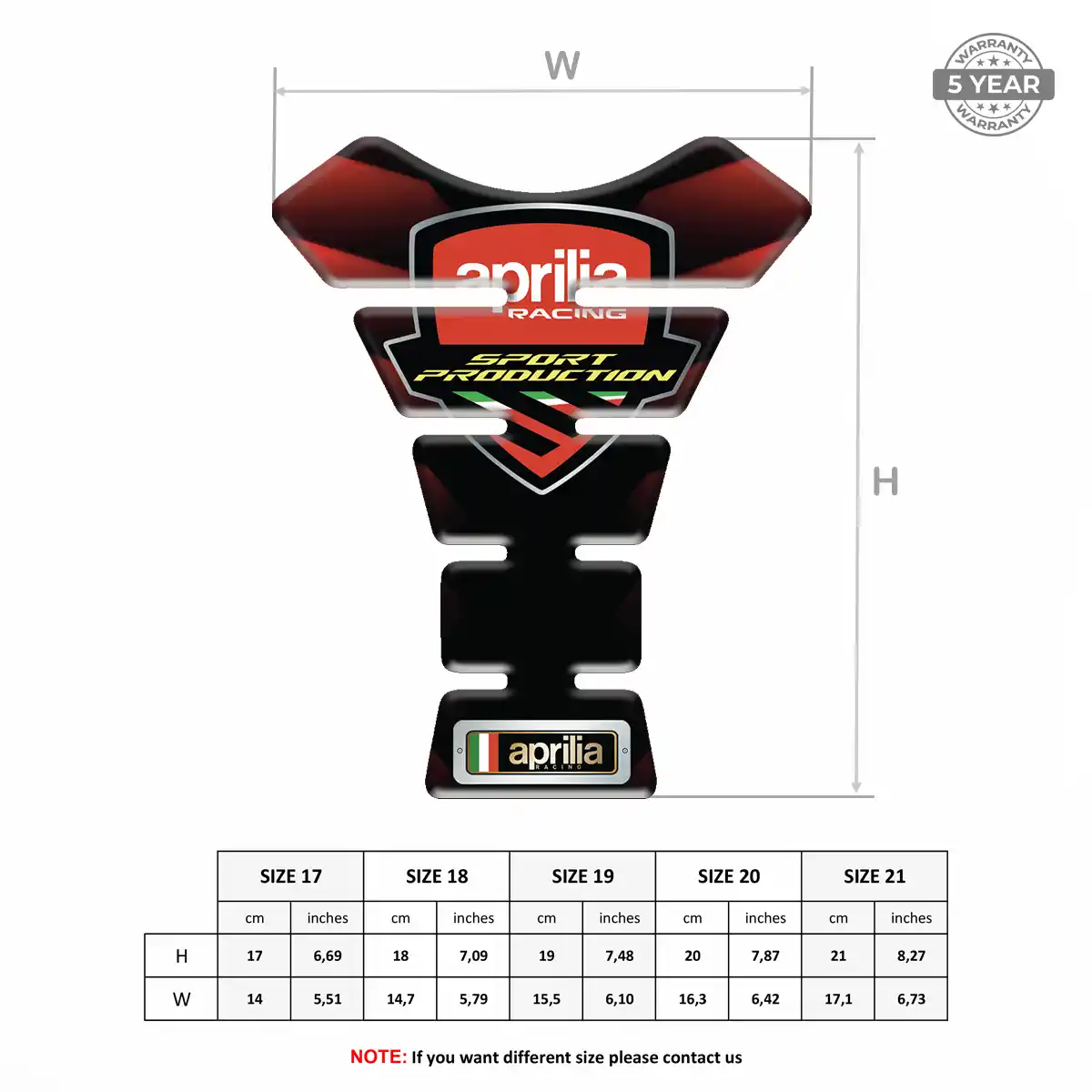 Aprilia Tank Pad Guard Superior Craft