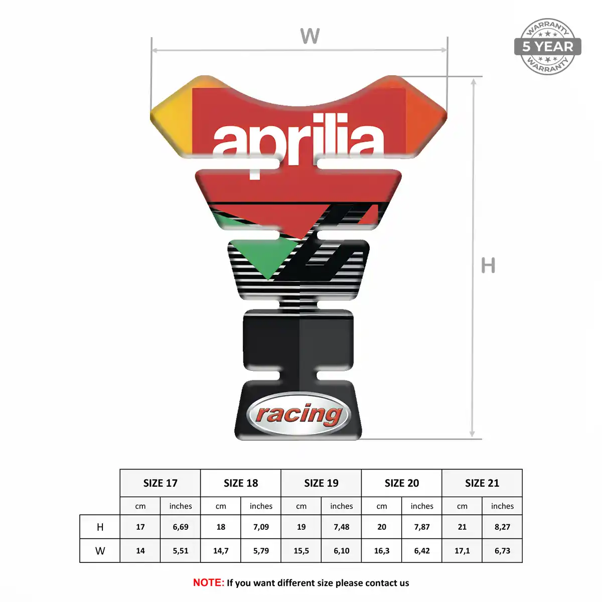 Aprilia Tank Pad Motorbike Exclusive Series