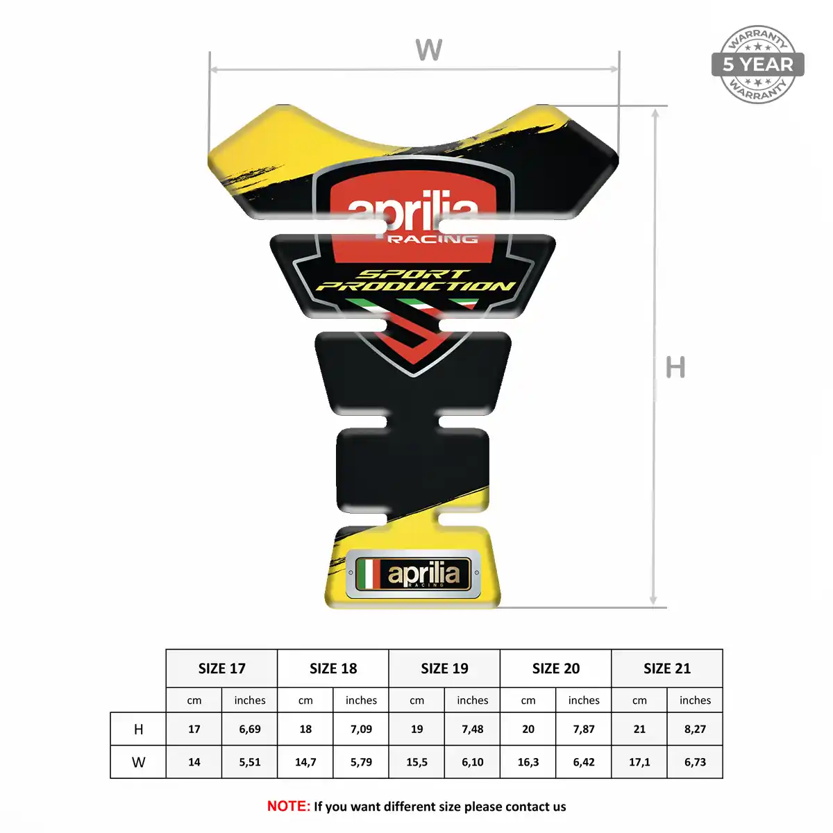 Aprilia Tank Pad Motorbike Noble Edition