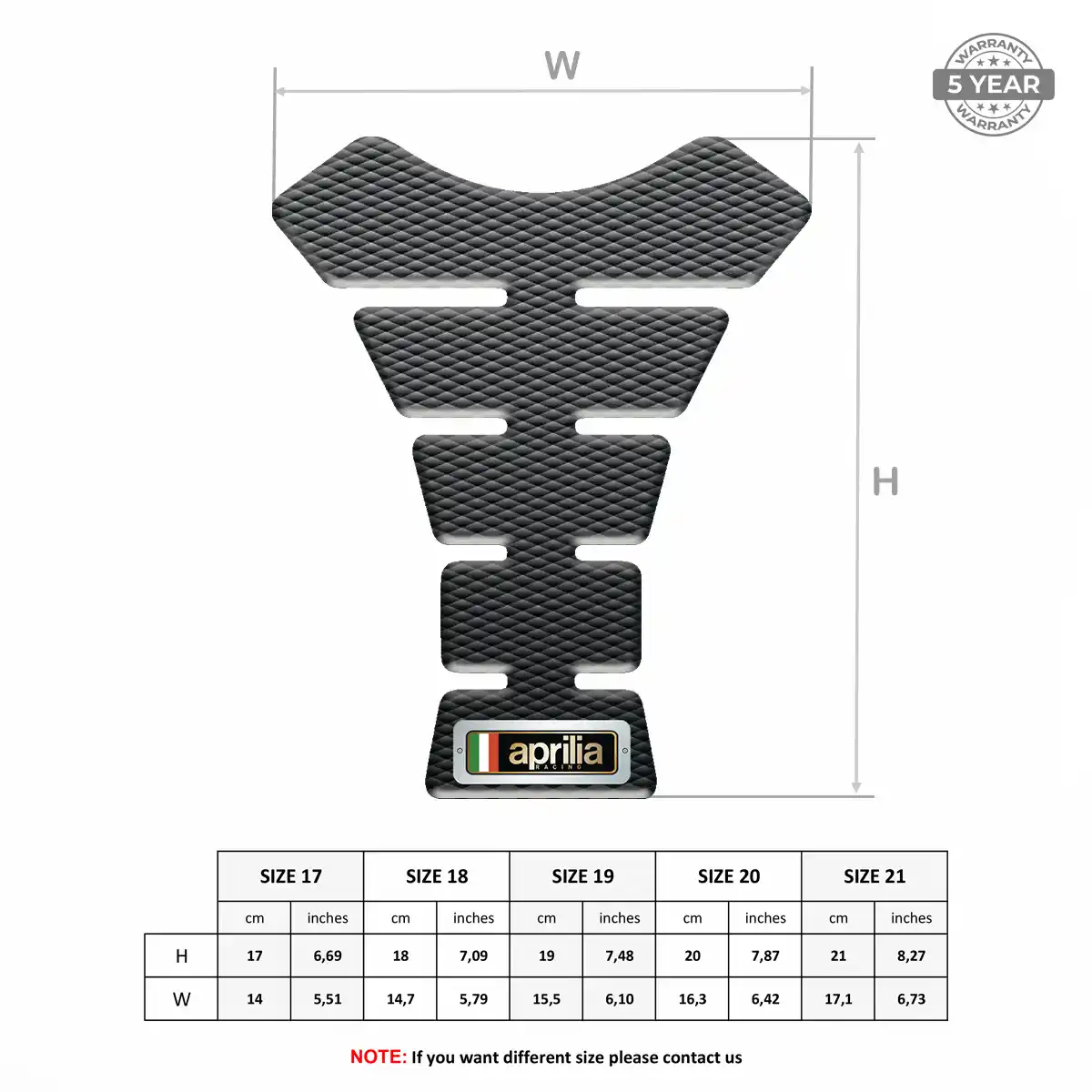 Aprilia Tank Pad Motorcycle Elite Edition