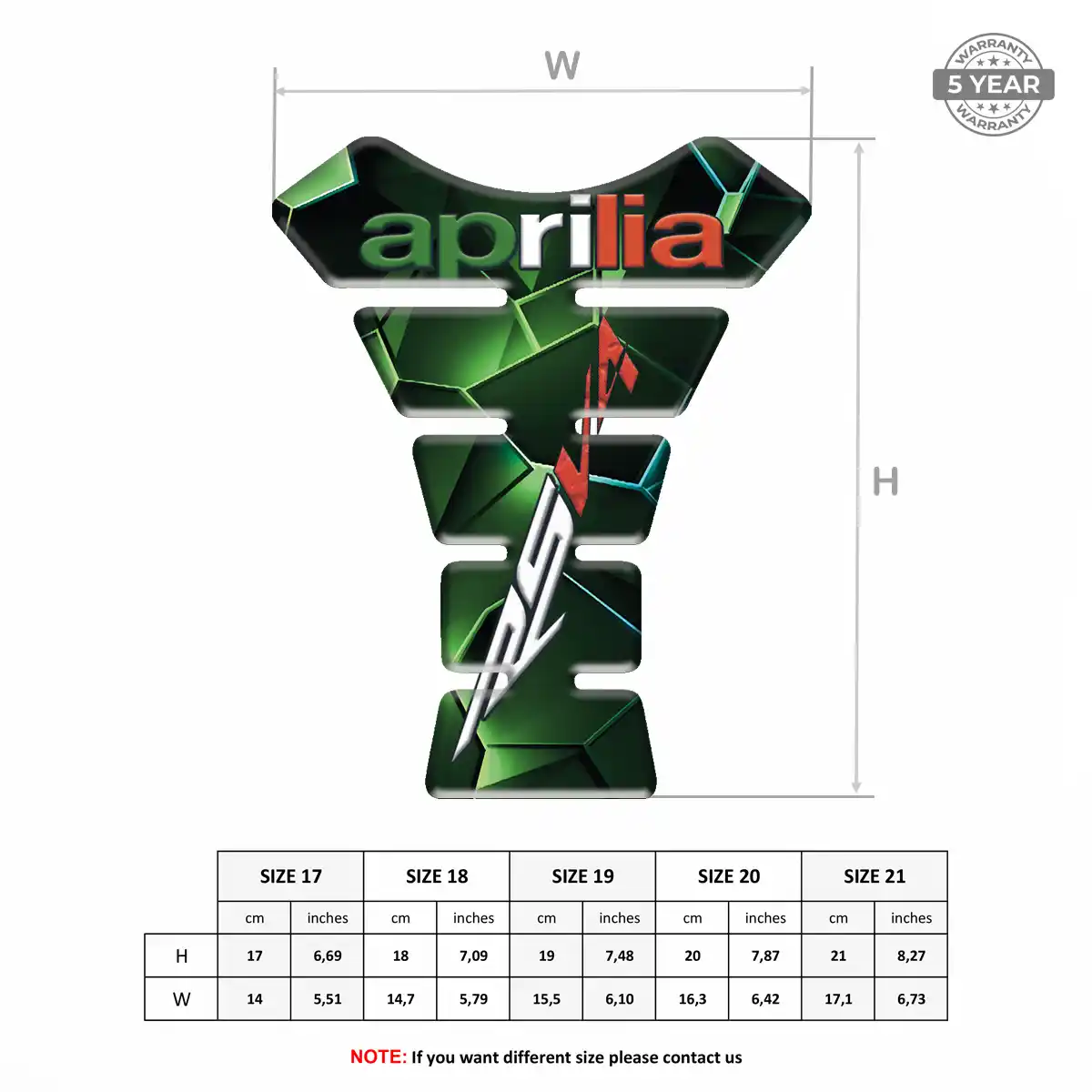 Aprilia Tank Pad Motorcycle Exclusive Series