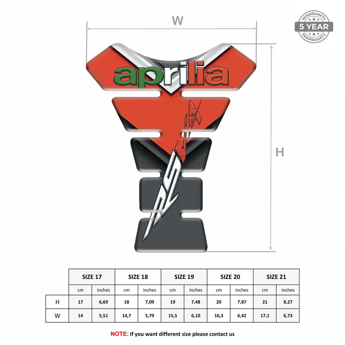 Aprilia Tank Pad Motorcycle Refined Design
