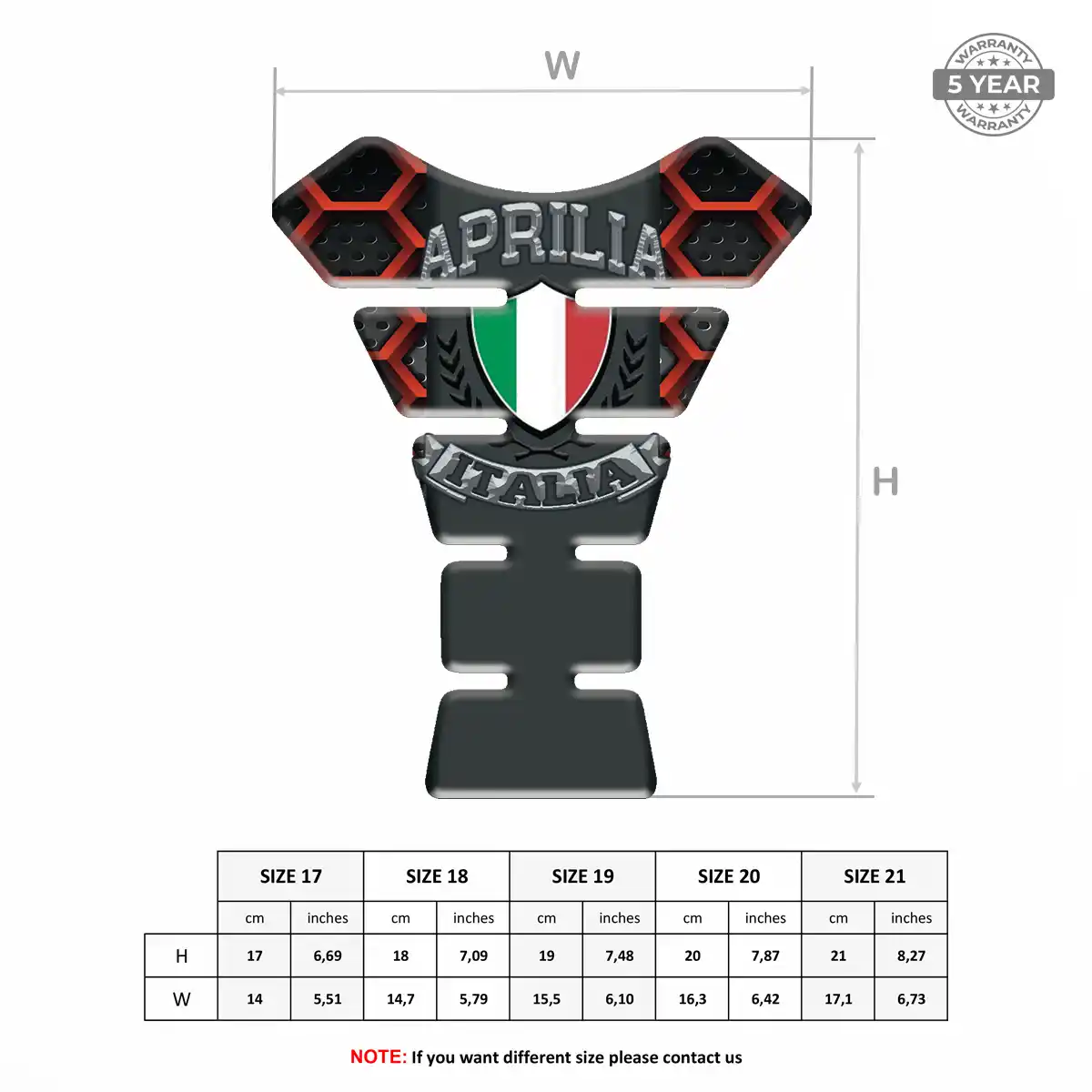 Aprilia Tank Pad Prime Quality