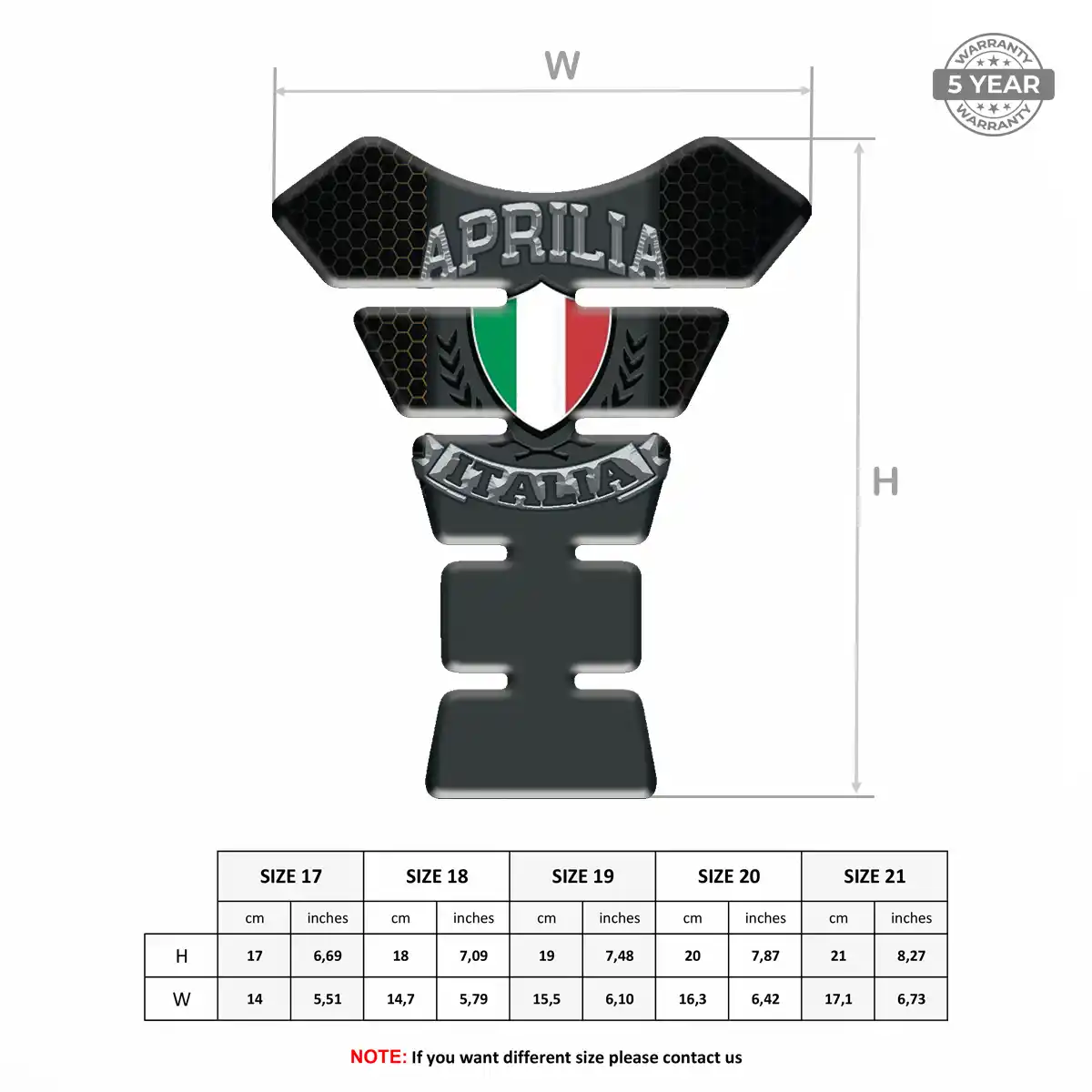 Aprilia Tank Pad Protector Deluxe Edition