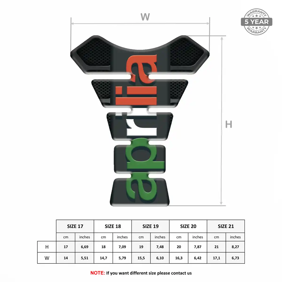 Aprilia Tank Pad Protector Opulent Line