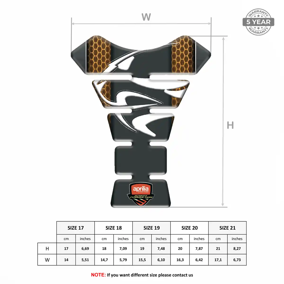 Aprilia Tank Pad Protector Prestige Line