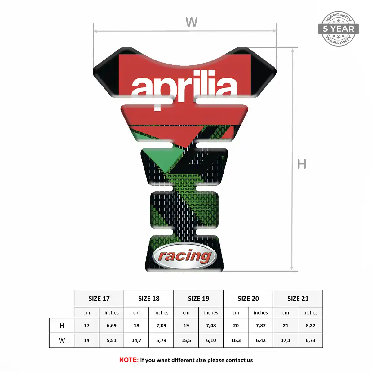 Aprilia Tank Pad Protector Superior Craft