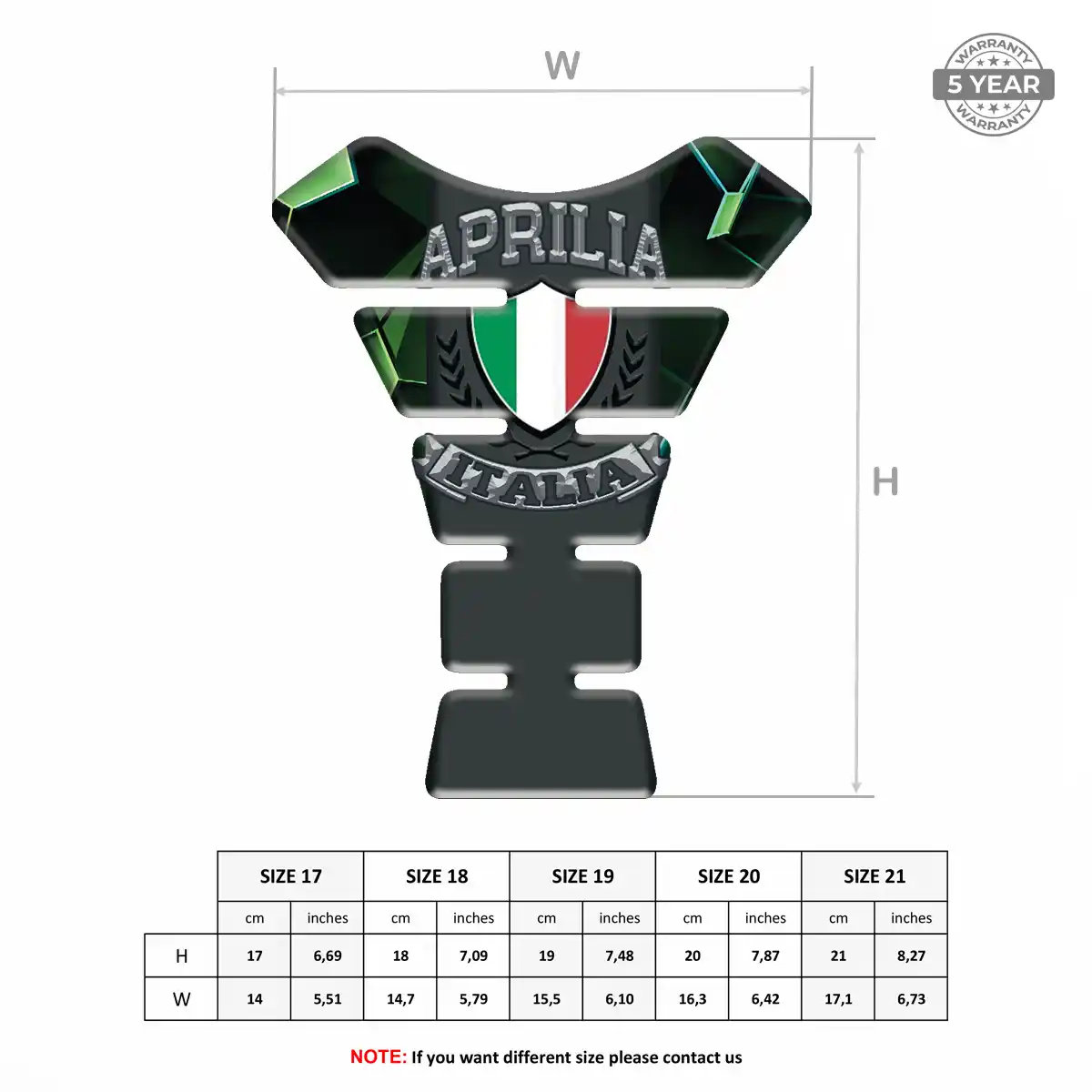 Aprilia Tank Pad Refined Design
