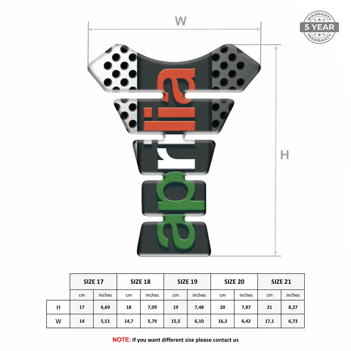 Aprilia Tank Pad Resin Elite