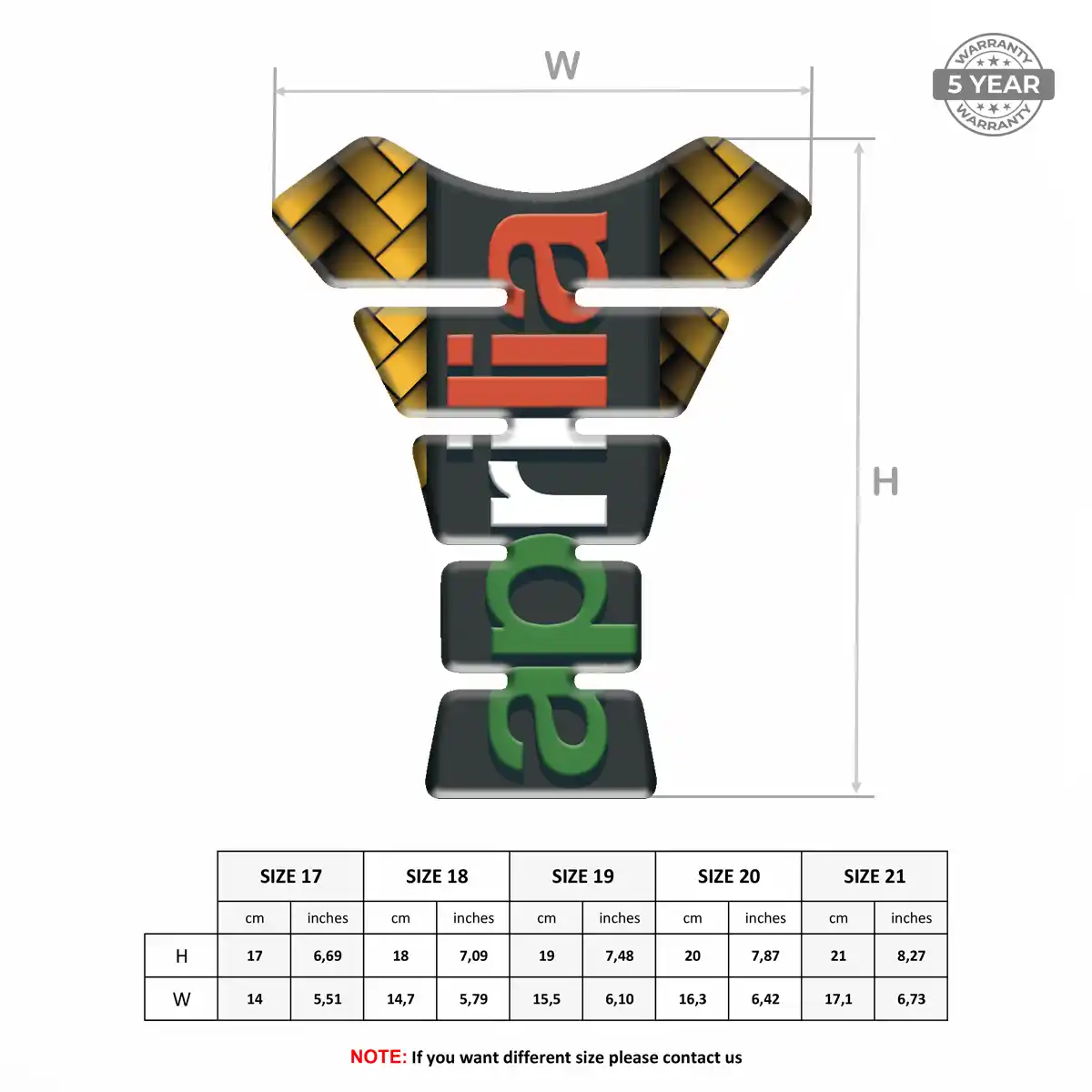 Aprilia Tank Pads Fuse Elite Edition