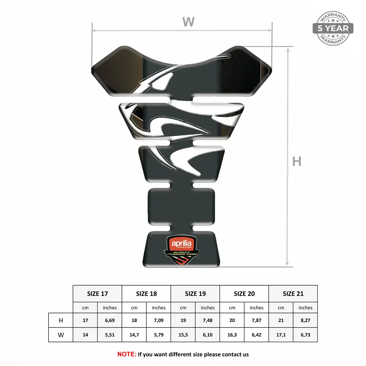 Aprilia Tank Pads Fuse Motorbike Deluxe Edition