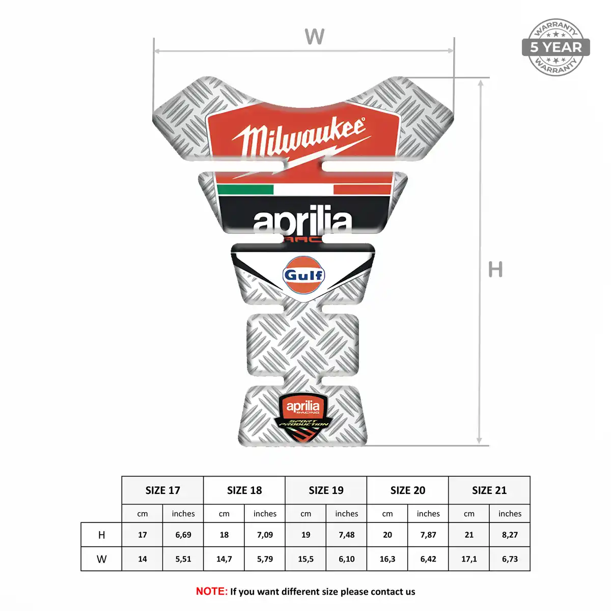 Aprilia Tank Pads Fuse Motorbike Noble Edition