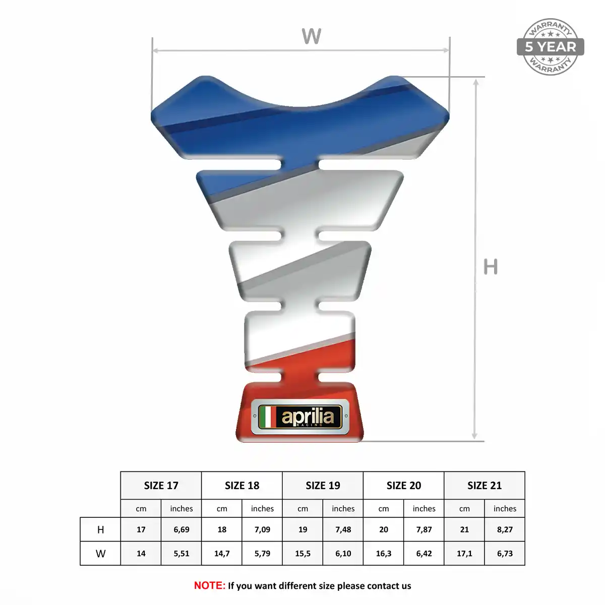 Aprilia Tank Pads Fuse Motorbike Opulent Line