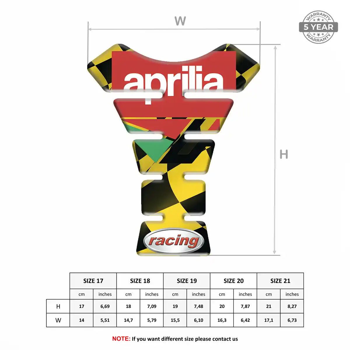 Aprilia Tank Pads Fuse Motorbike Prime Quality