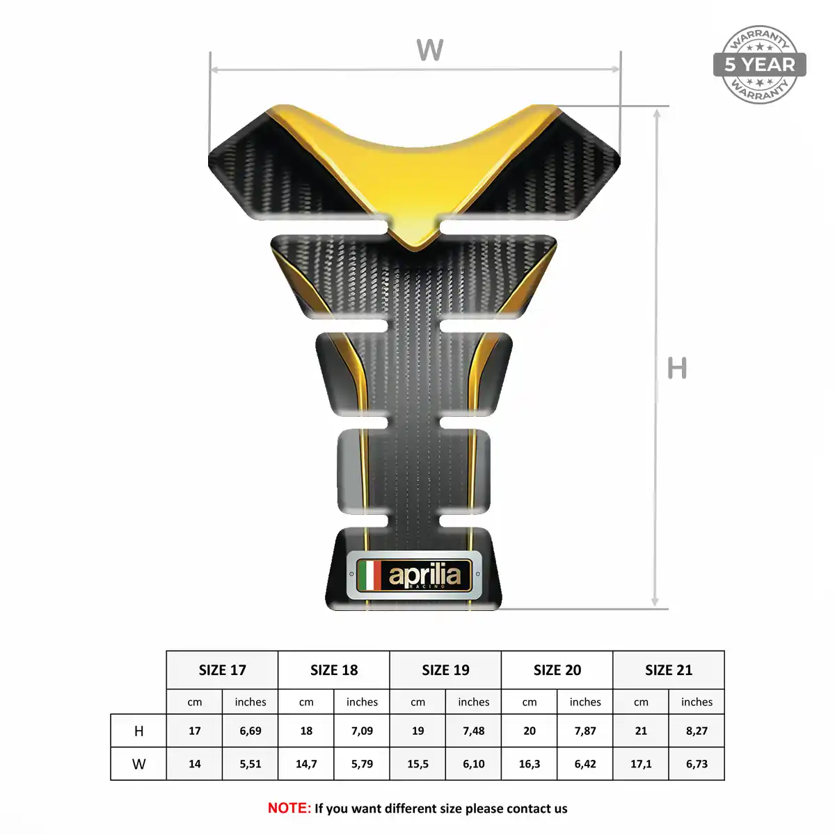 Aprilia Tank Pads Fuse Motorbike Refined Design