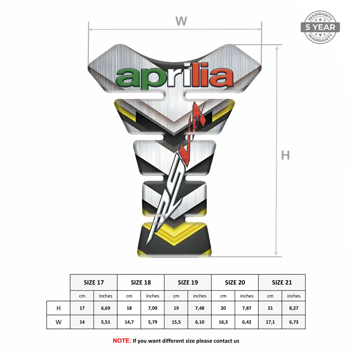 Aprilia Tank Pads Fuse Motorbike Sleek Style