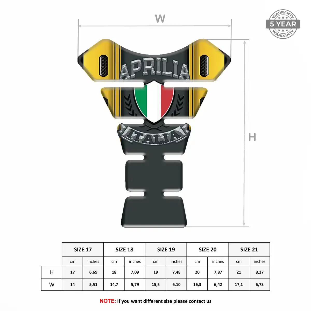Aprilia Tank Pads Fuse Motorcycle Noble Edition
