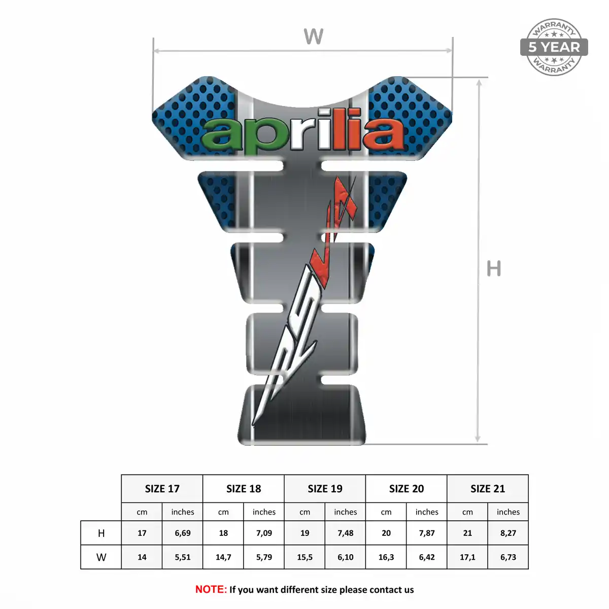 Aprilia Tank Pads Fuse Motorcycle Refined Design