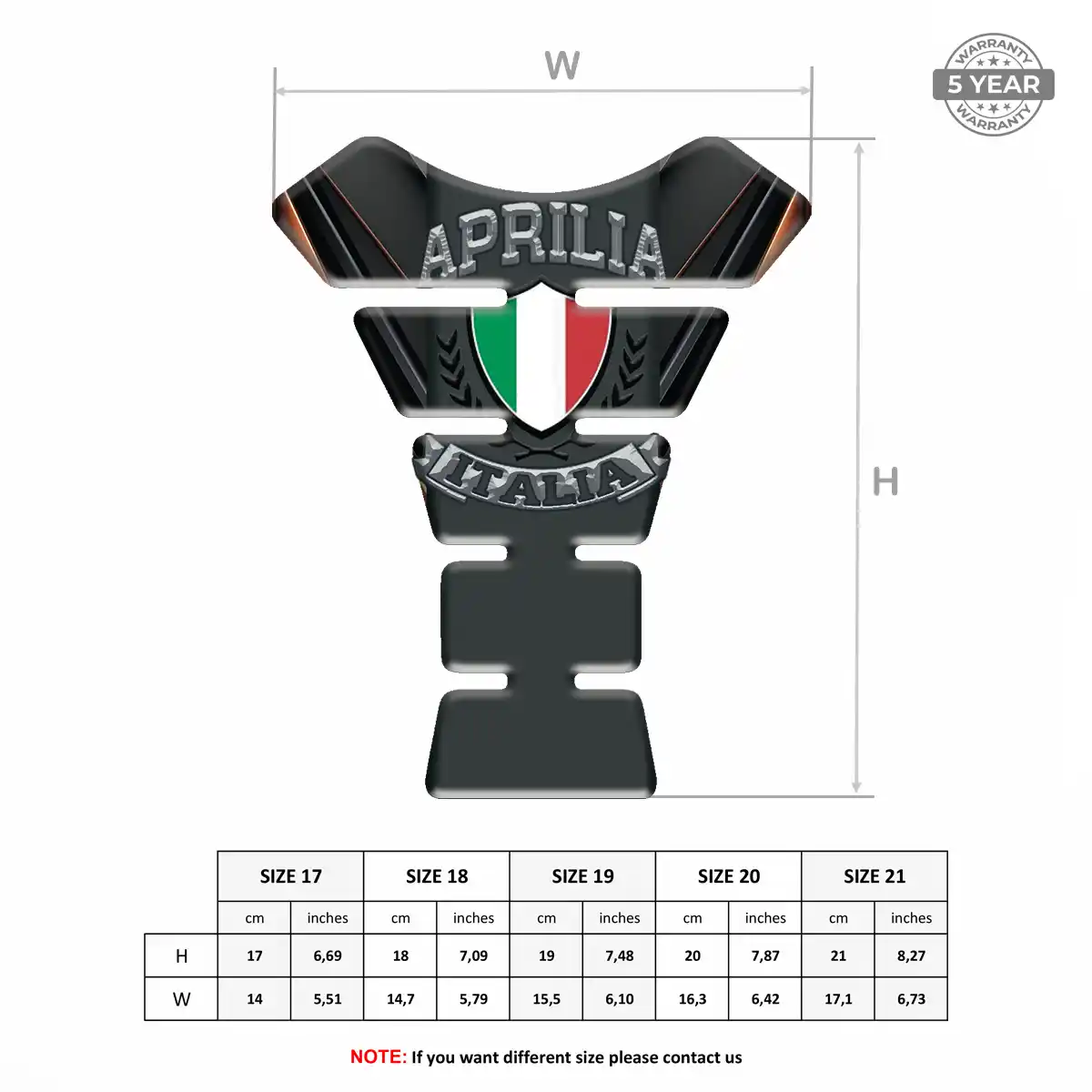 Aprilia Tank Pads Fuse Motorcycle Sleek Style