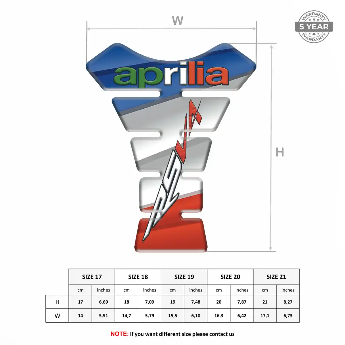 Aprilia Tank Pads Fuse Motorcycle Superior Craft