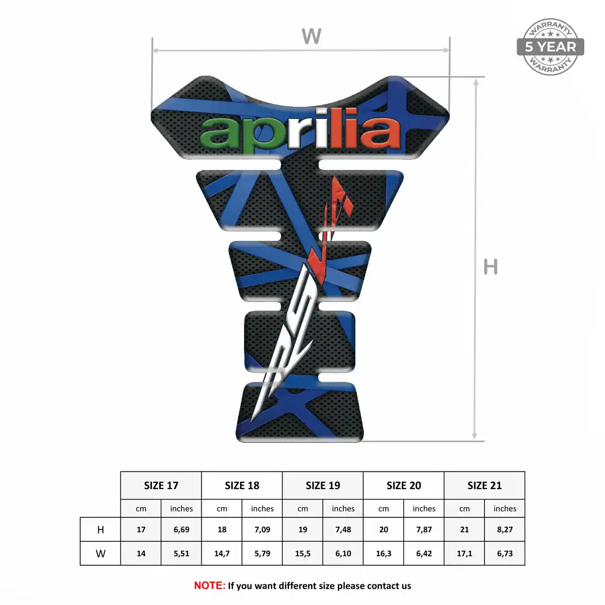 Aprilia Tank Pads Fuse Noble Edition