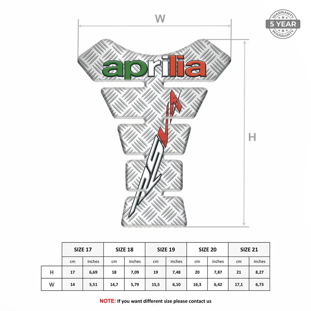Aprilia Tank Pads Fuse Opulent Line