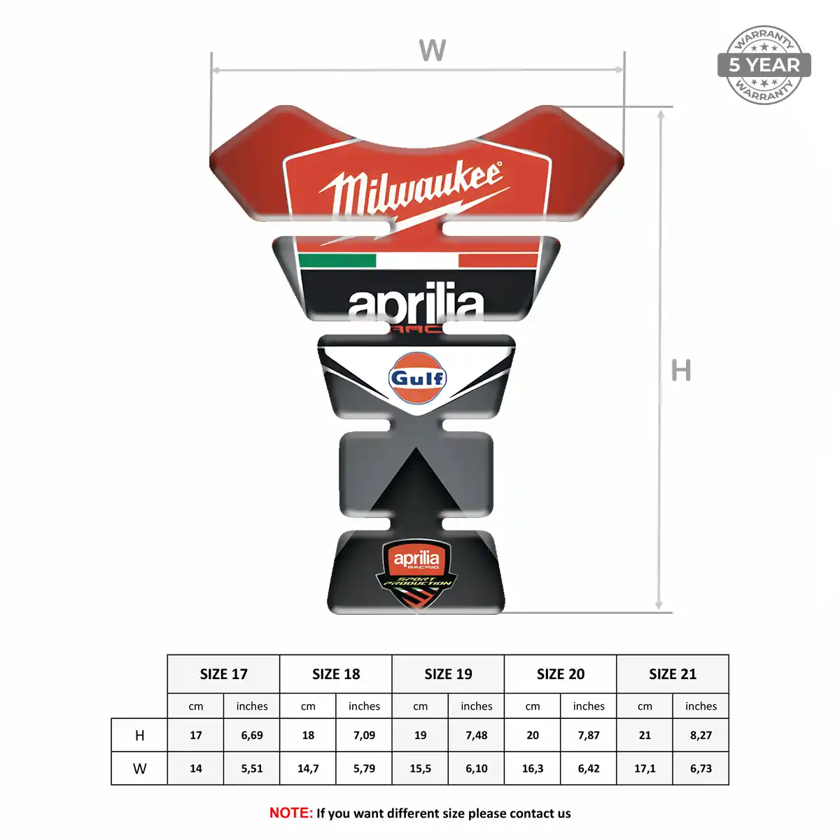 Aprilia Tank Pads Fuse Prestige Line