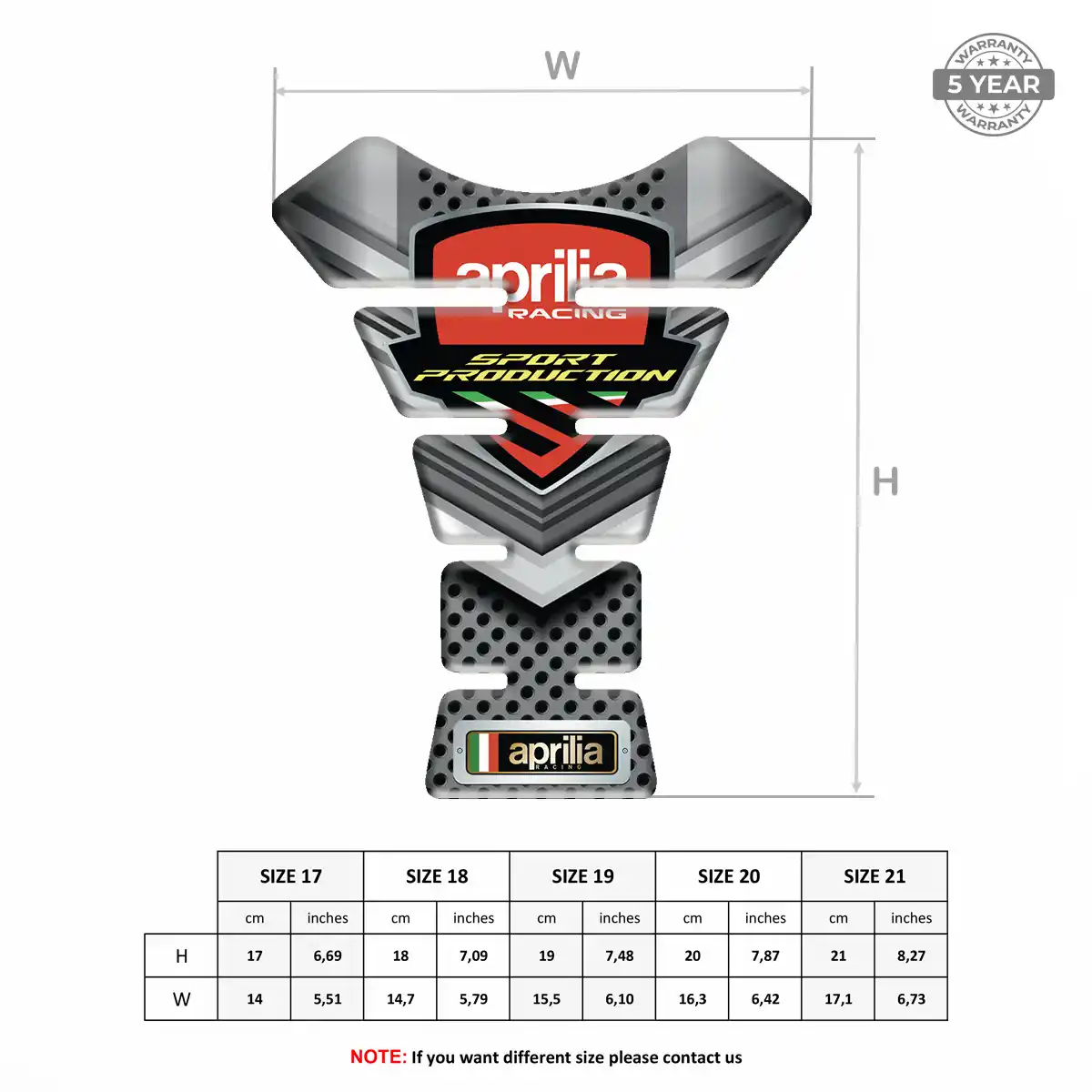 Aprilia Tank Pads Fuse Refined Design