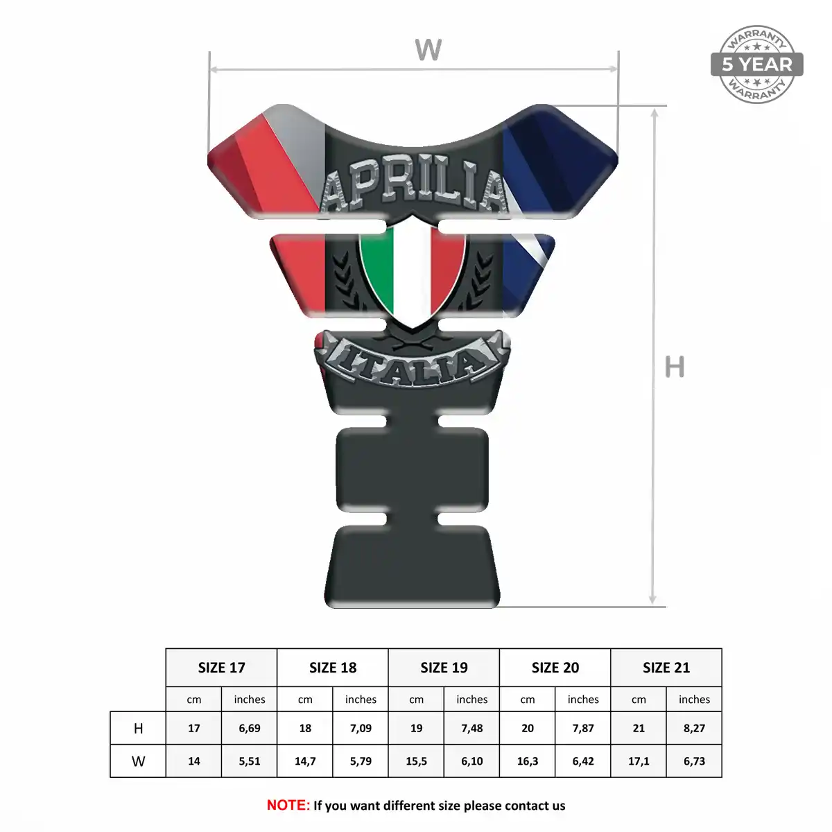 Aprilia Tank Pads Fuse Resin Elite