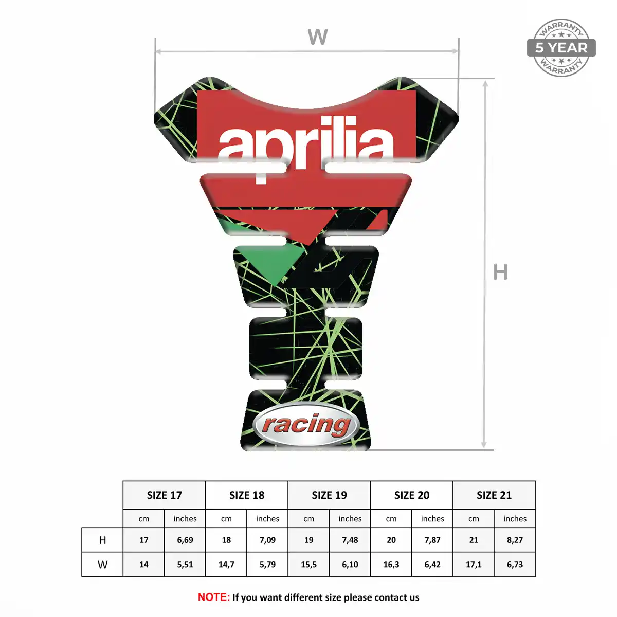 Aprilia Tank Pads Fuse Signature Grade
